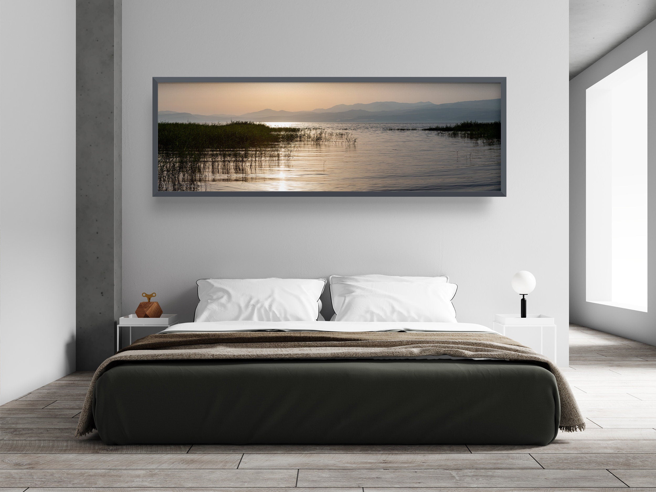 Panoramic Israeli Holy Land Tiberias Lake Sunrise — Kinneret Sea of Galilee