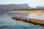 Israeli Holy Land Tiberias Lake — Sunrise Yoga Training at the Kinneret — Sea of Galilee
