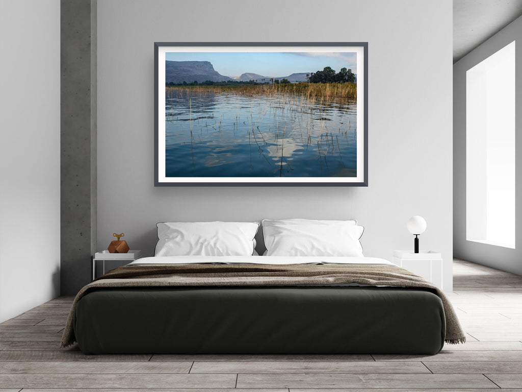 Israeli Holy Land Tiberias Lake — Sea of Galilee — the Kinneret with the Arbel Mount