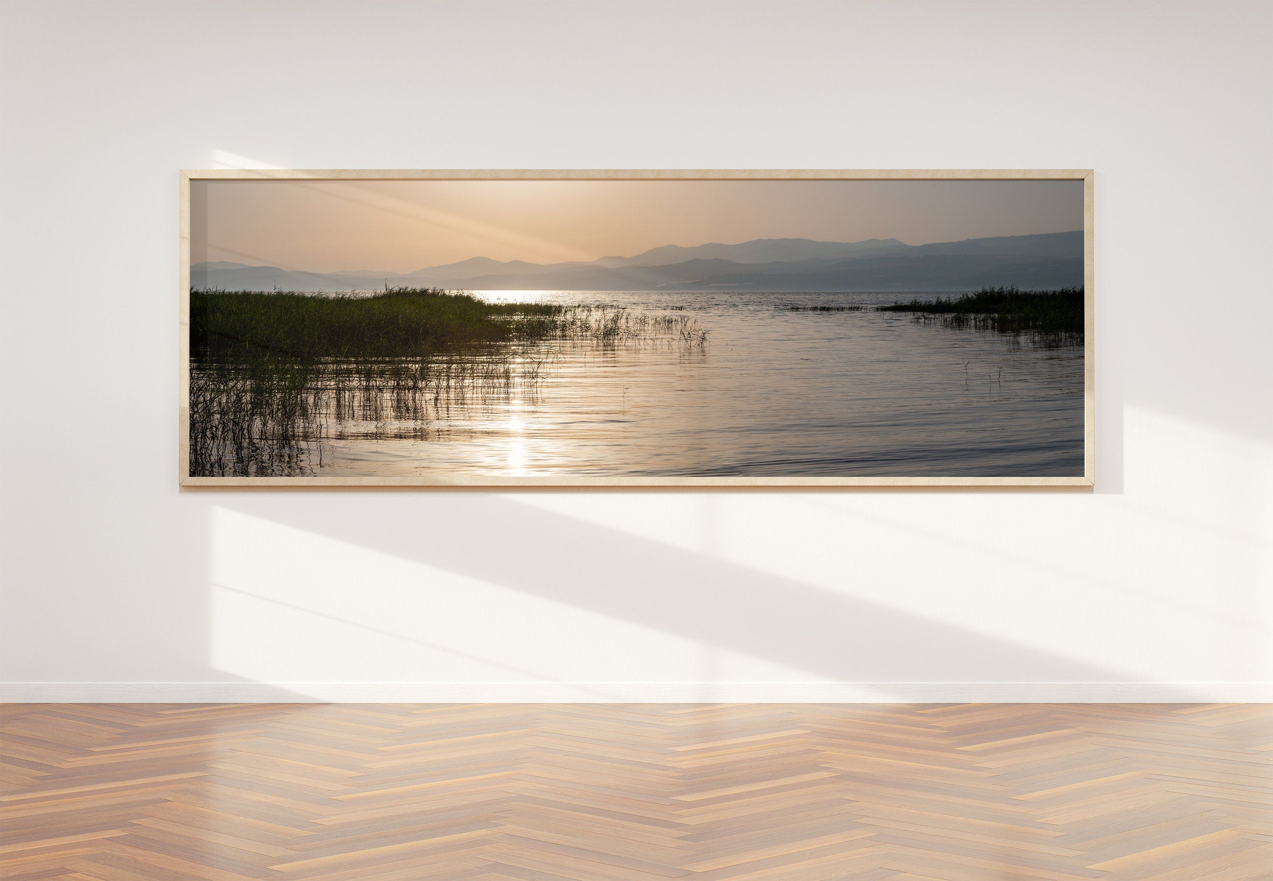 Panoramic Israeli Holy Land Tiberias Lake Sunrise — Kinneret Sea of Galilee