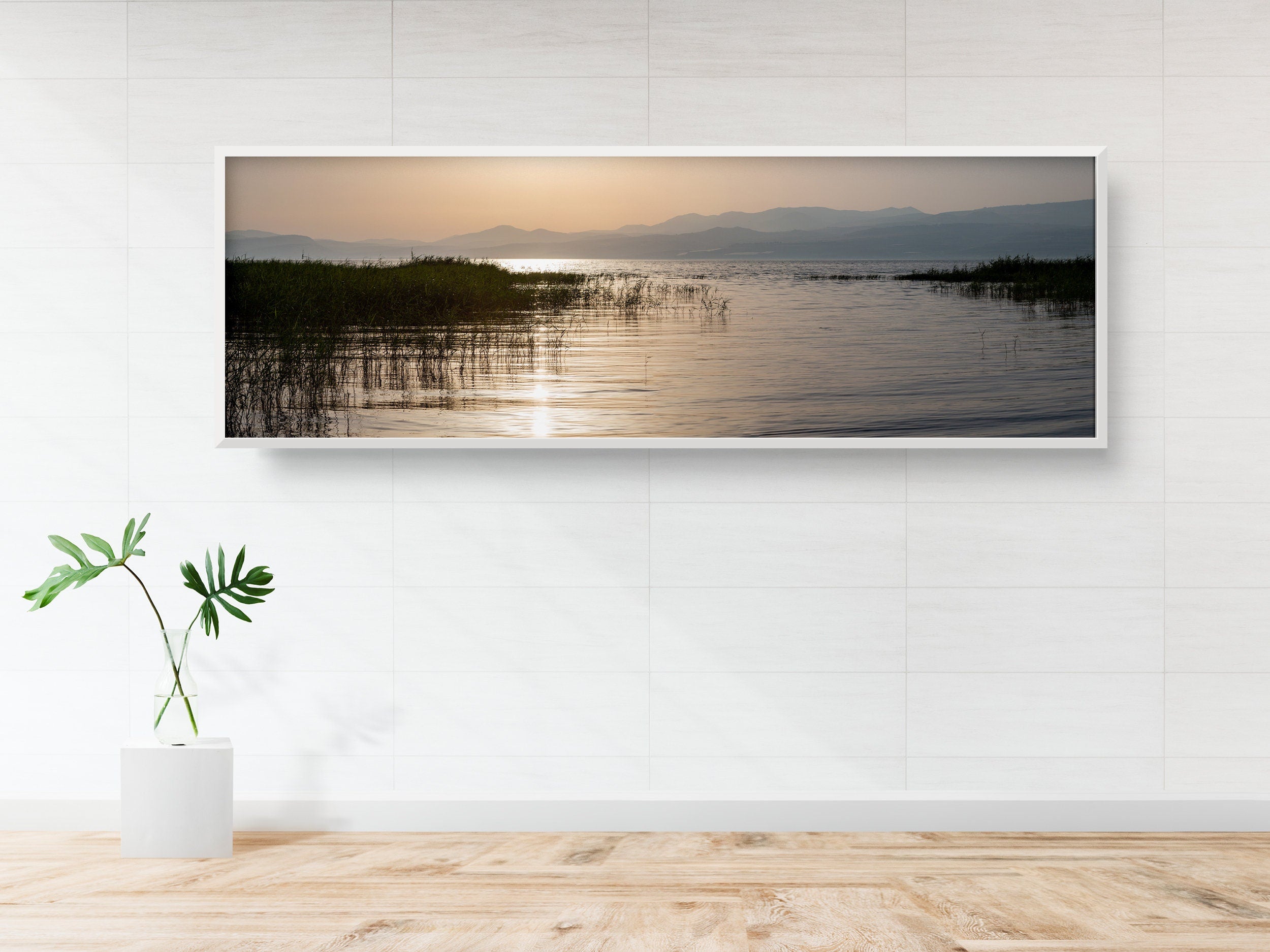 Panoramic Israeli Holy Land Tiberias Lake Sunrise — Kinneret Sea of Galilee