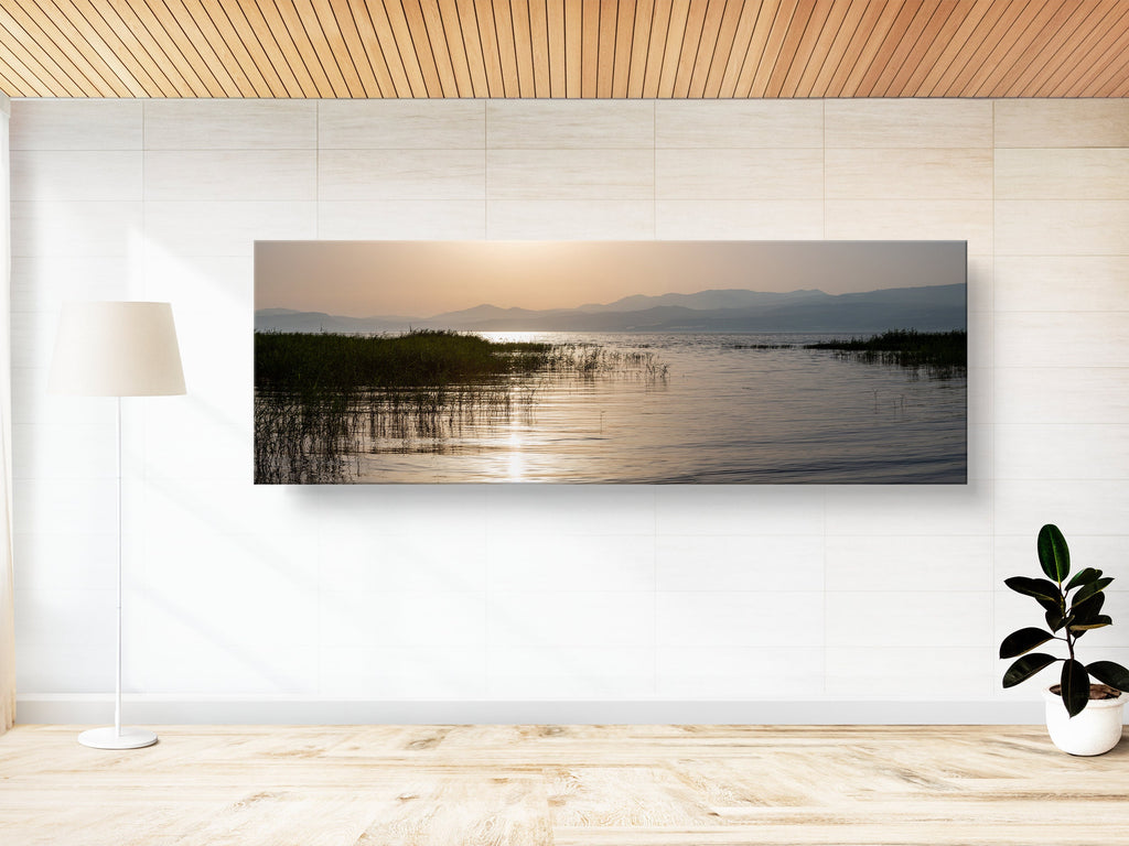 Panoramic Israeli Holy Land Tiberias Lake Sunrise — Kinneret Sea of Galilee
