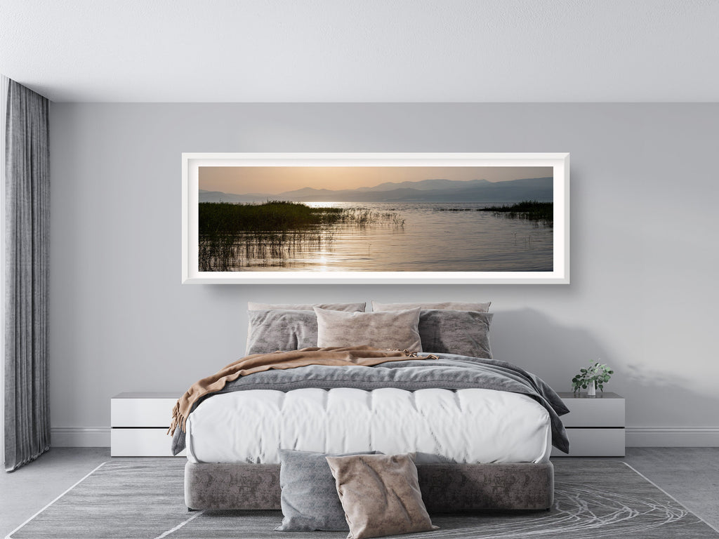 Panoramic Israeli Holy Land Tiberias Lake Sunrise — Kinneret Sea of Galilee