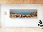 Panoramic Israeli Holy Land Tiberias Lake Sunset — Kinneret Sea of Galilee from the Arbel Mount