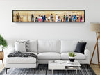 Panoramic Kotel Western Wall Print: Israeli IDF Tsahal Soldiers Women Praying
