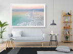 Turquoise Dead Sea Israeli Holy Land Sunset with White Salt Sea Minerals