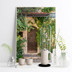 Jerusalem Vintage Brown Wooden Door with Ivy — Yamin Moshe Neighborhood