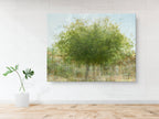 Green Carob Tree Impressionist Painting Canvas