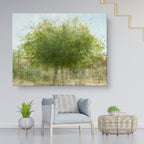 Green Carob Tree Impressionist Painting Canvas