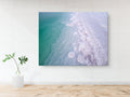 Turquoise Israeli Seascape — Dead Sea and White Salt Minerals