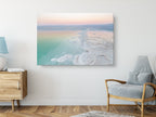 Turquoise Dead Sea Israeli Holy Land Sunset with White Salt Sea Minerals