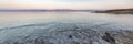 Panoramic Holy Land Seascape — Israeli Dead Sea Blue Turquoise Beach Sunset