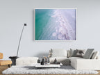 Turquoise Israeli Seascape — Dead Sea and White Salt Minerals