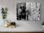 Kotel Wall Art: Jewish Man Praying, Black and White Photography
