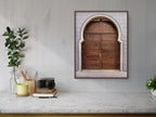 Jerusalem Old Carved Wooden Door with Moroccan Andalusian Decorative Mosaic — Worldwide North Africa Jewish Heritage Center Entrance