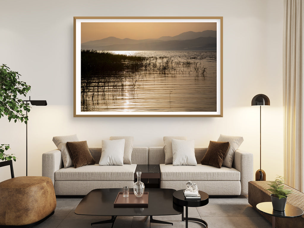 Israeli Holy Land Tiberias Lake — Sea of Galilee — the Kinneret at the Sunset