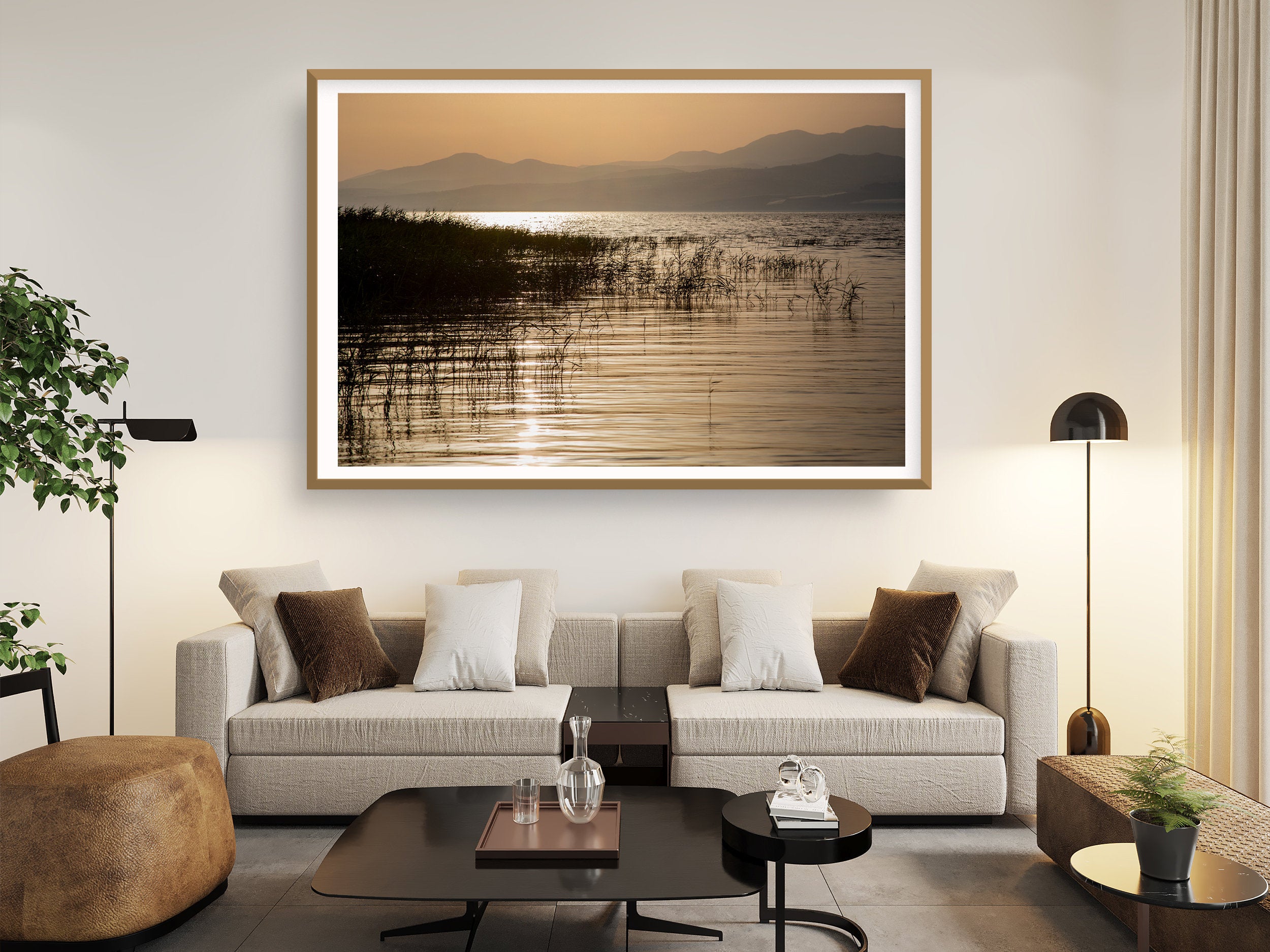 Israeli Holy Land Tiberias Lake — Sea of Galilee — the Kinneret at the Sunset