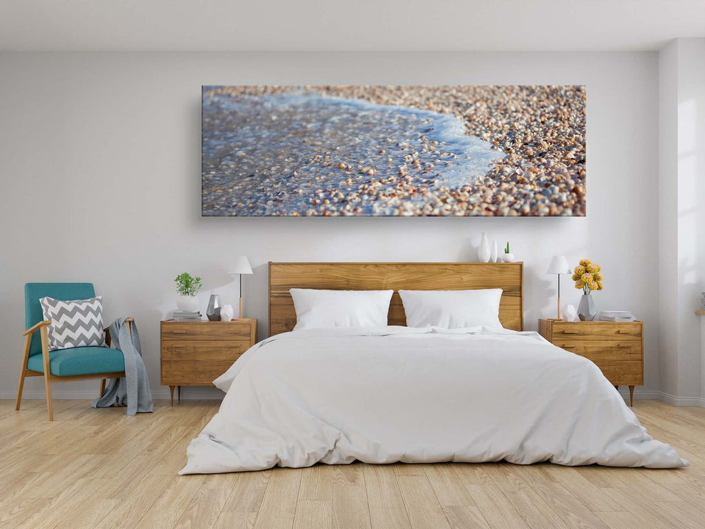 Panoramic Israeli Holy Land Beach and Shells — Coastal Mediterranean Sea Photography