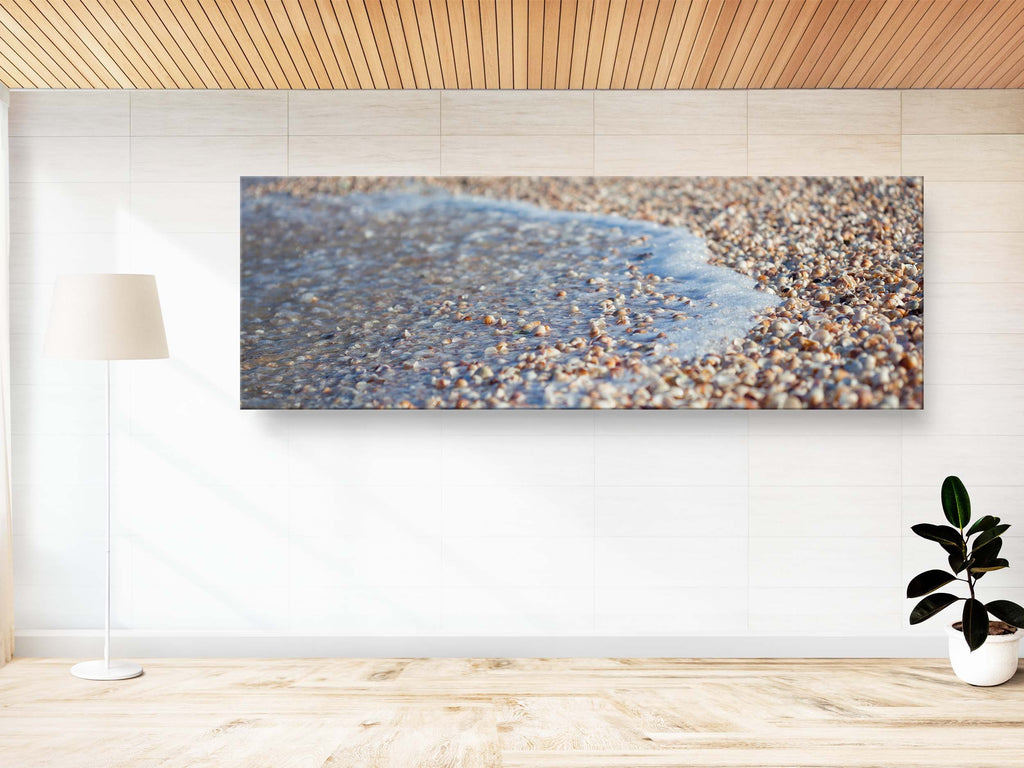 Panoramic Israeli Holy Land Beach and Shells — Coastal Mediterranean Sea Photography