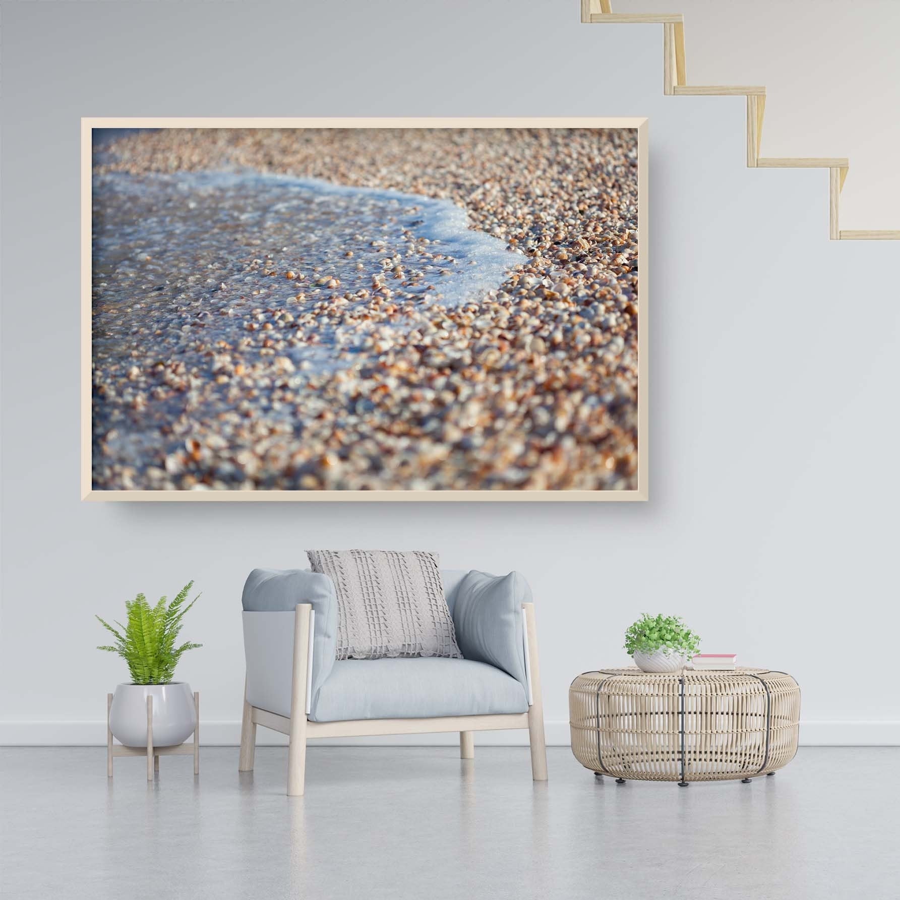 Wave and Shells Israeli Holy Land Beach Coastal Photography