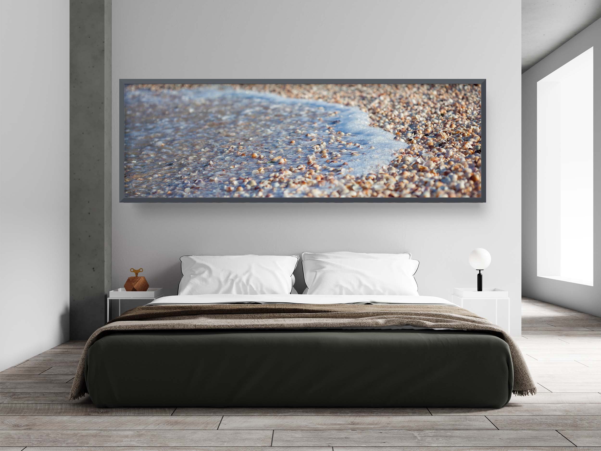 Panoramic Israeli Holy Land Beach and Shells — Coastal Mediterranean Sea Photography