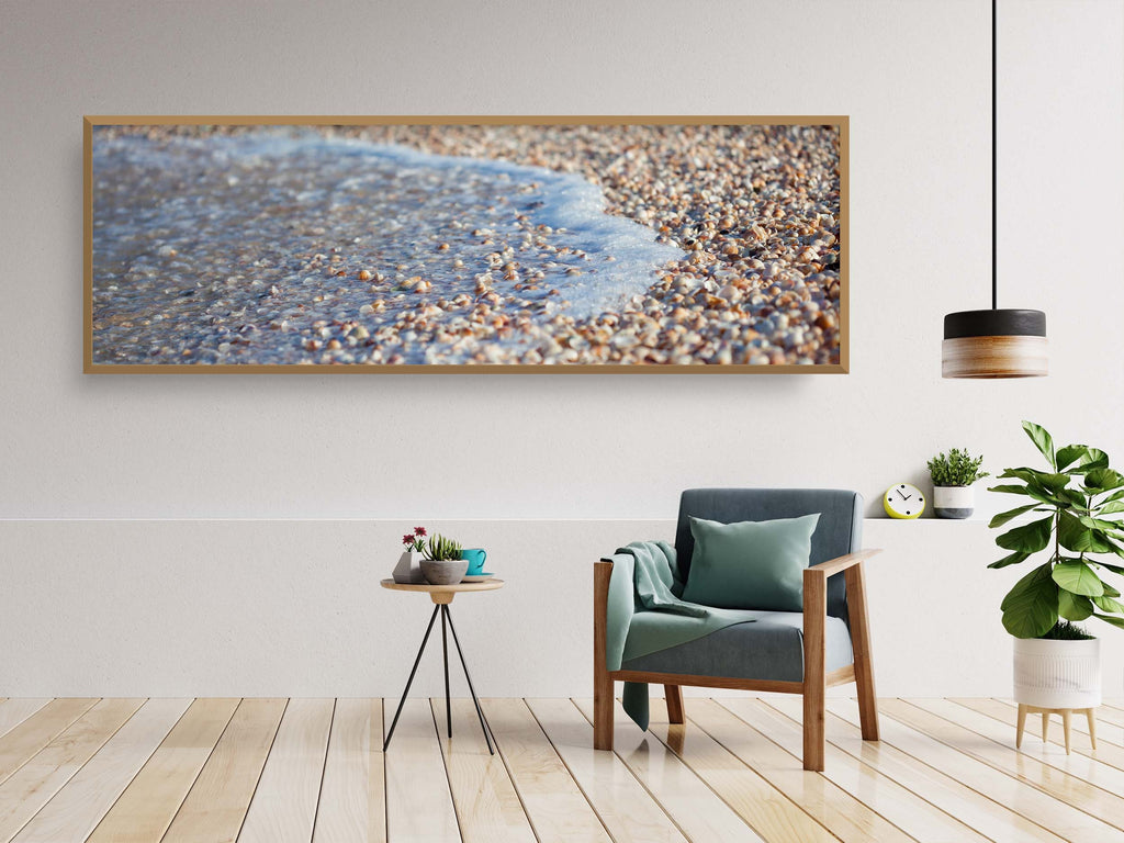 Panoramic Israeli Holy Land Beach and Shells — Coastal Mediterranean Sea Photography