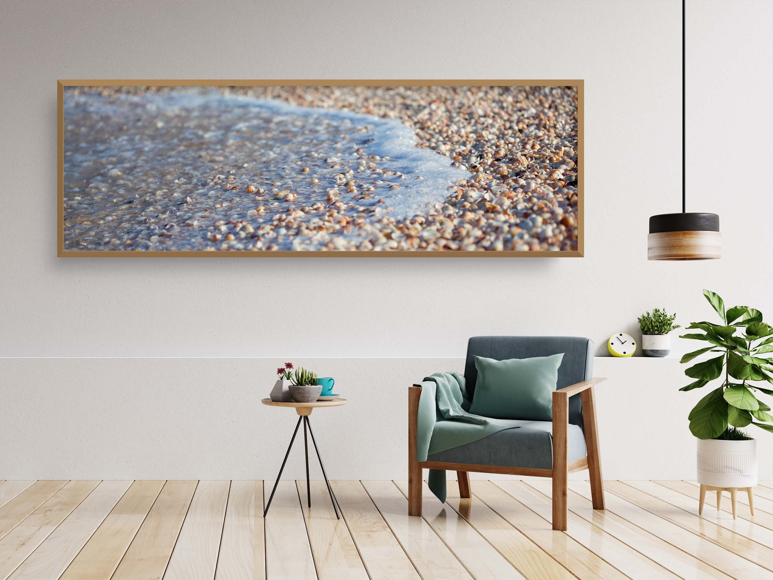 Panoramic Israeli Holy Land Beach and Shells — Coastal Mediterranean Sea Photography