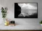 Black and White Beach Seascape — Ocean Beach Storm Photography