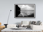 Black and White Beach Seascape — Ocean Beach Storm Photography