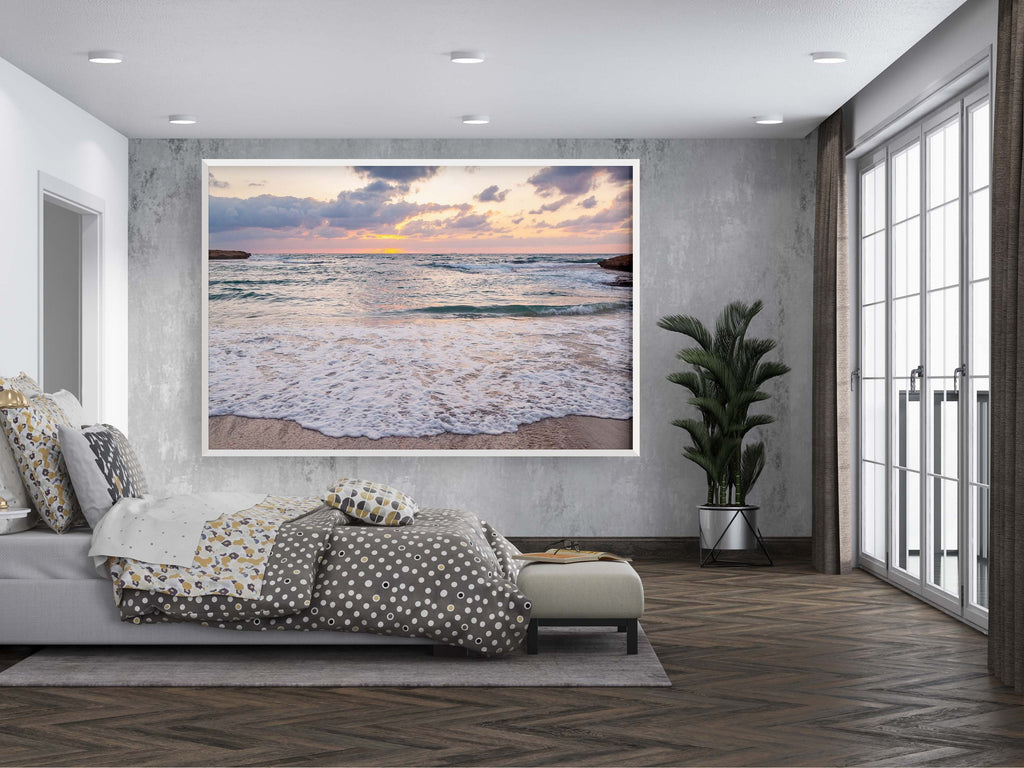 Israeli Holy Land Sunset Beach — Seascape Beach and Waves Photography