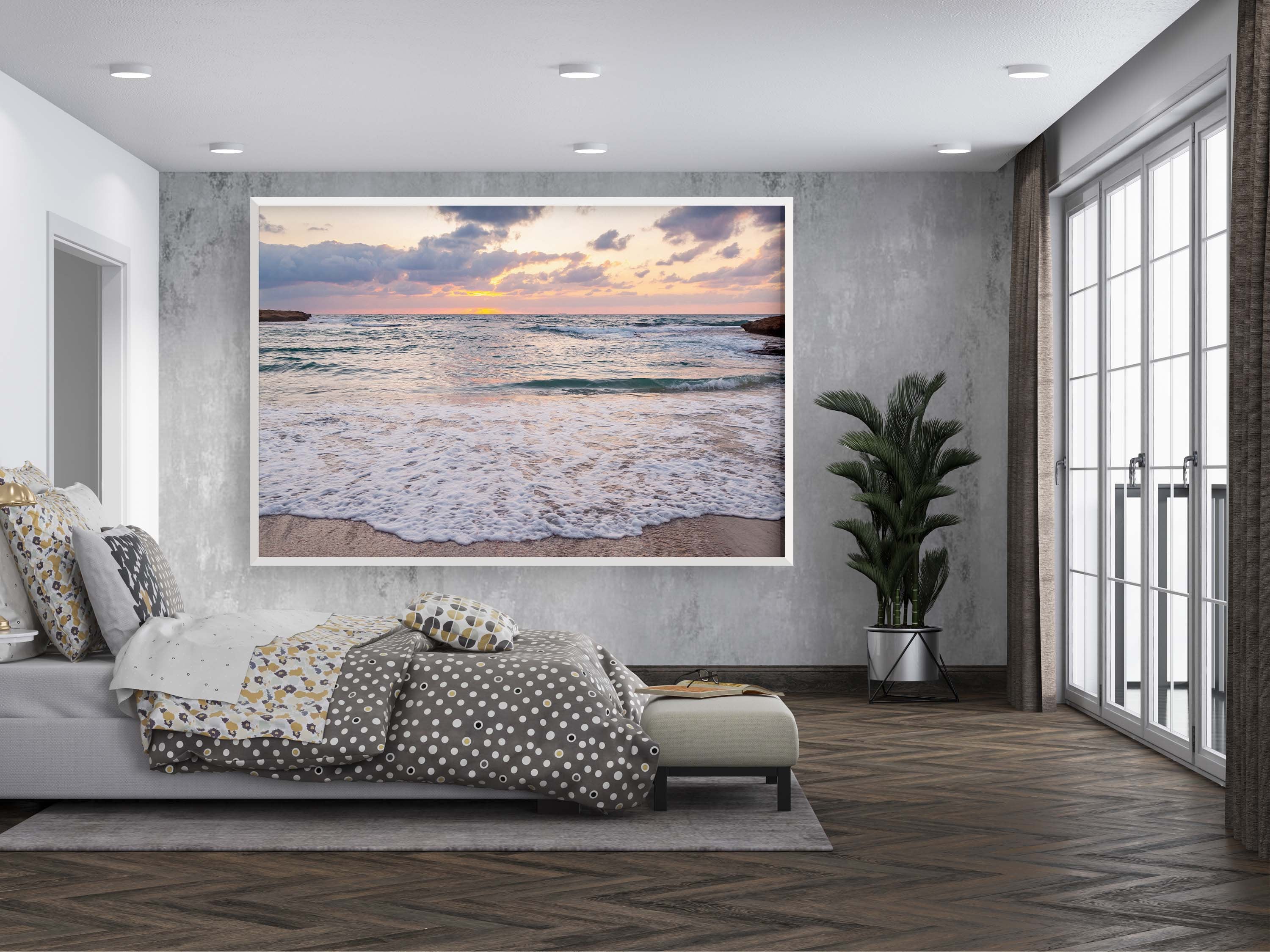 Israeli Holy Land Sunset Beach — Seascape Beach and Waves Photography