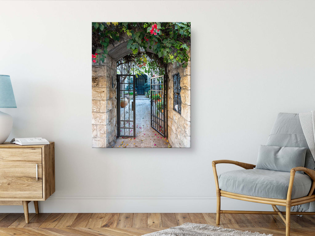 Jerusalem Garden Door Entrance with Ivy and Jerusalem stones
