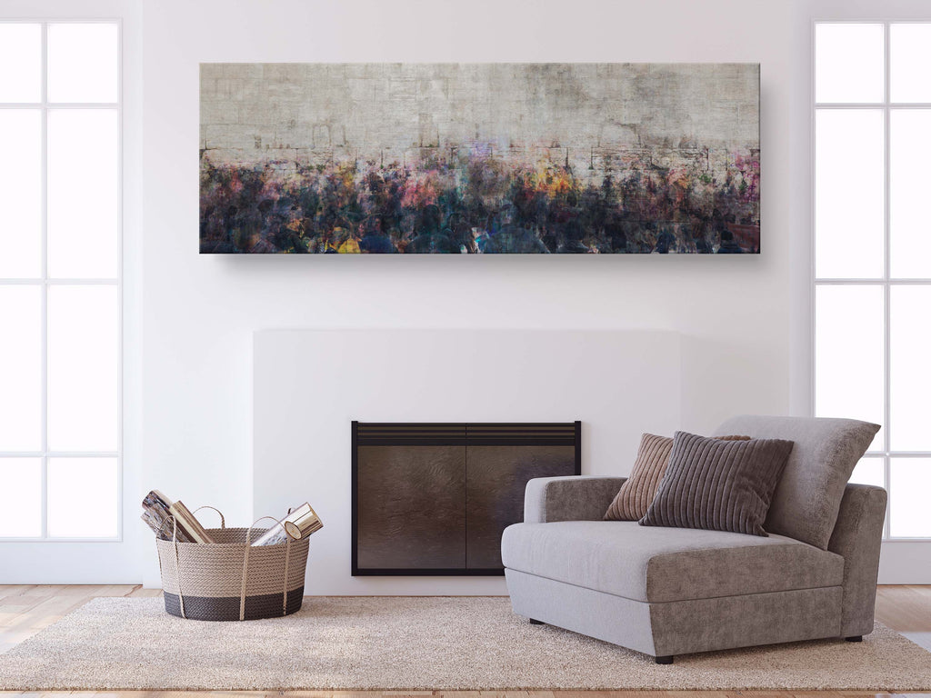 Panoramic Kotel Wall Art Painting Print - Jewish Prayers at the Western Wall - Kosel