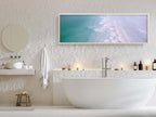 Panoramic Turquoise Dead Sea Israeli Sunset with White Salt Sea Minerals