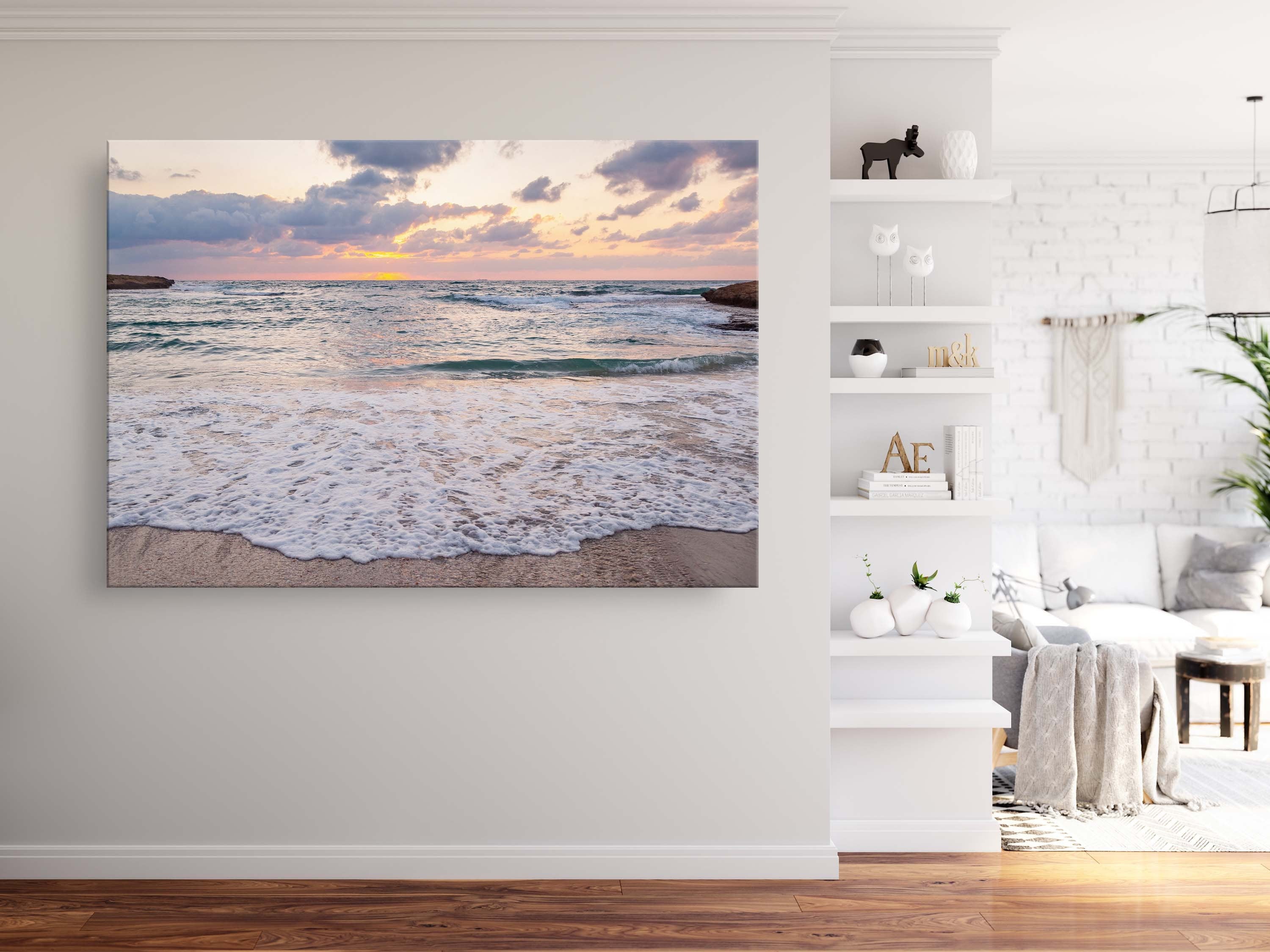 Israeli Holy Land Sunset Beach — Seascape Beach and Waves Photography