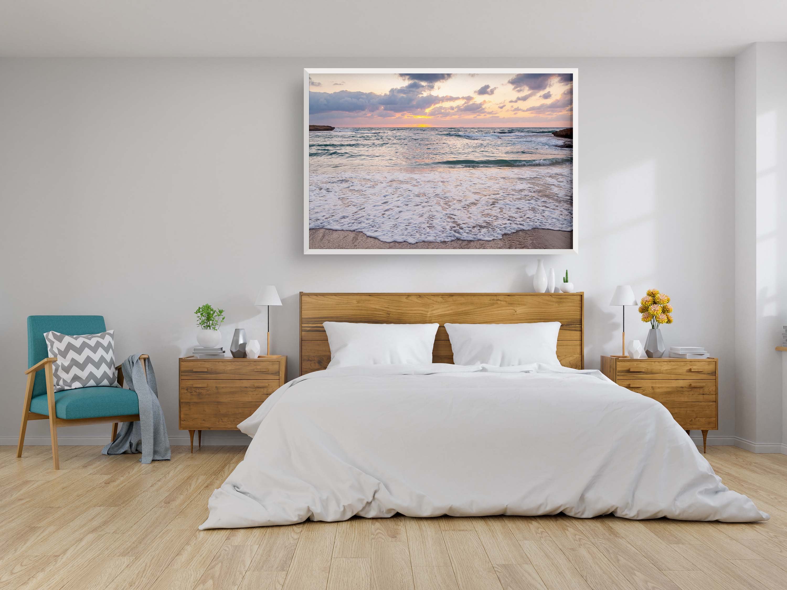 Israeli Holy Land Sunset Beach — Seascape Beach and Waves Photography