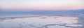 Panoramic Holy Land Israeli Sunset Seascape with White Salt Sea Minerals — Dead Sea with Salt Sea Minerals