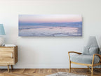 Panoramic Holy Land Israeli Sunset Seascape with White Salt Sea Minerals — Dead Sea with Salt Sea Minerals