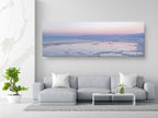 Panoramic Holy Land Israeli Sunset Seascape with White Salt Sea Minerals — Dead Sea with Salt Sea Minerals