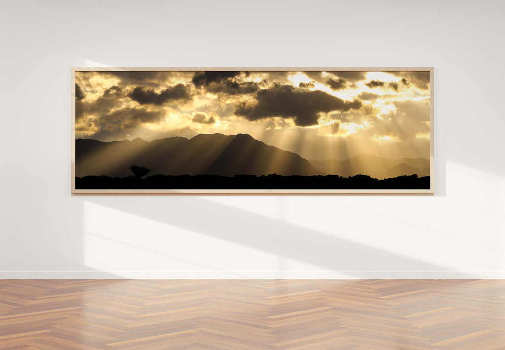Dramatic Sky and Israeli Holy Land Desert Mountains Sunrise Landscape