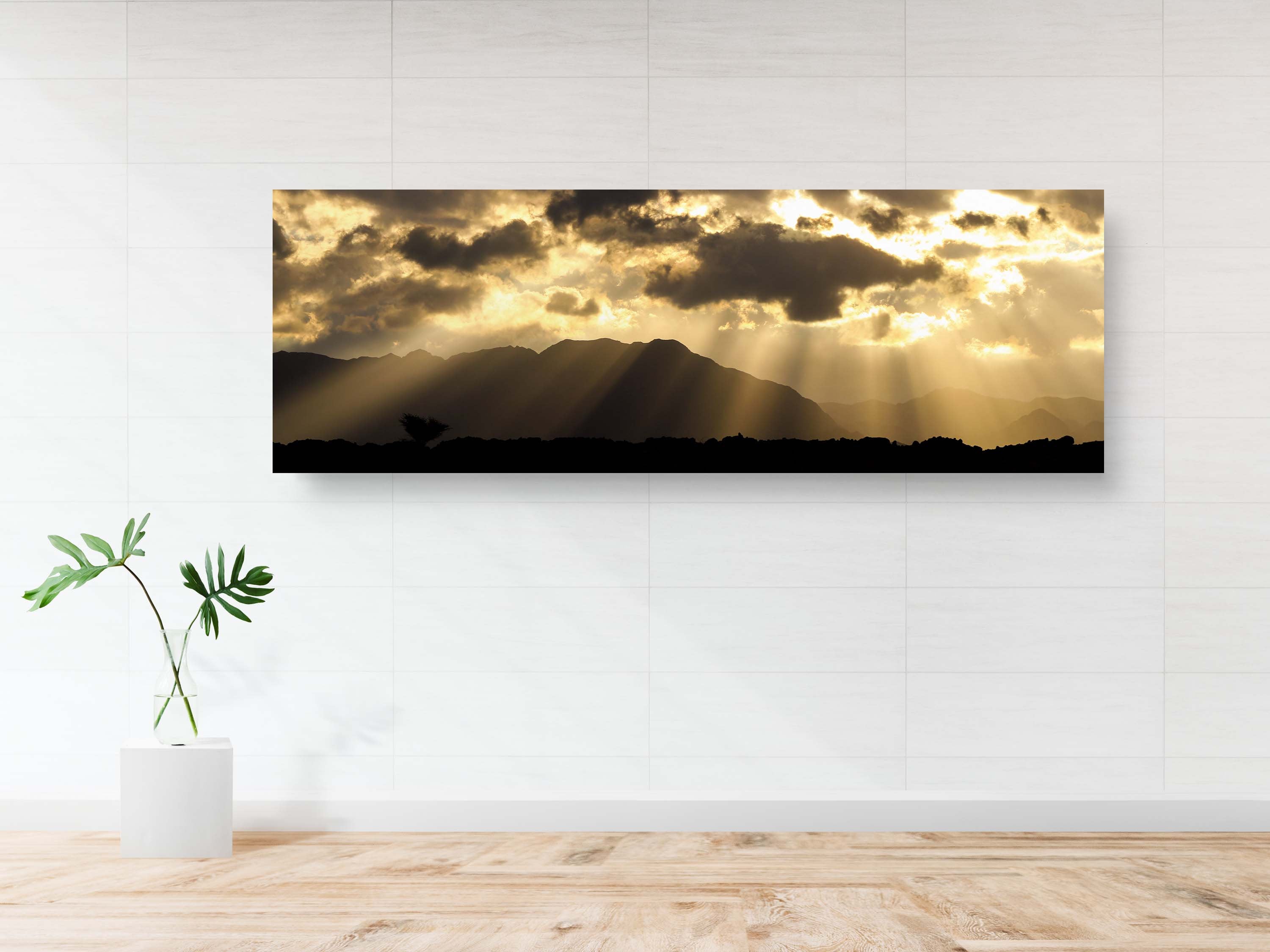 Dramatic Sky and Israeli Holy Land Desert Mountains Sunrise Landscape