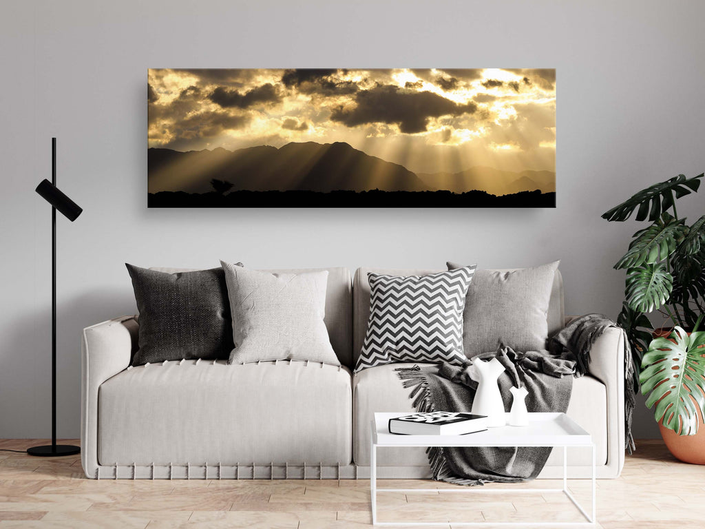 Dramatic Sky and Israeli Holy Land Desert Mountains Sunrise Landscape