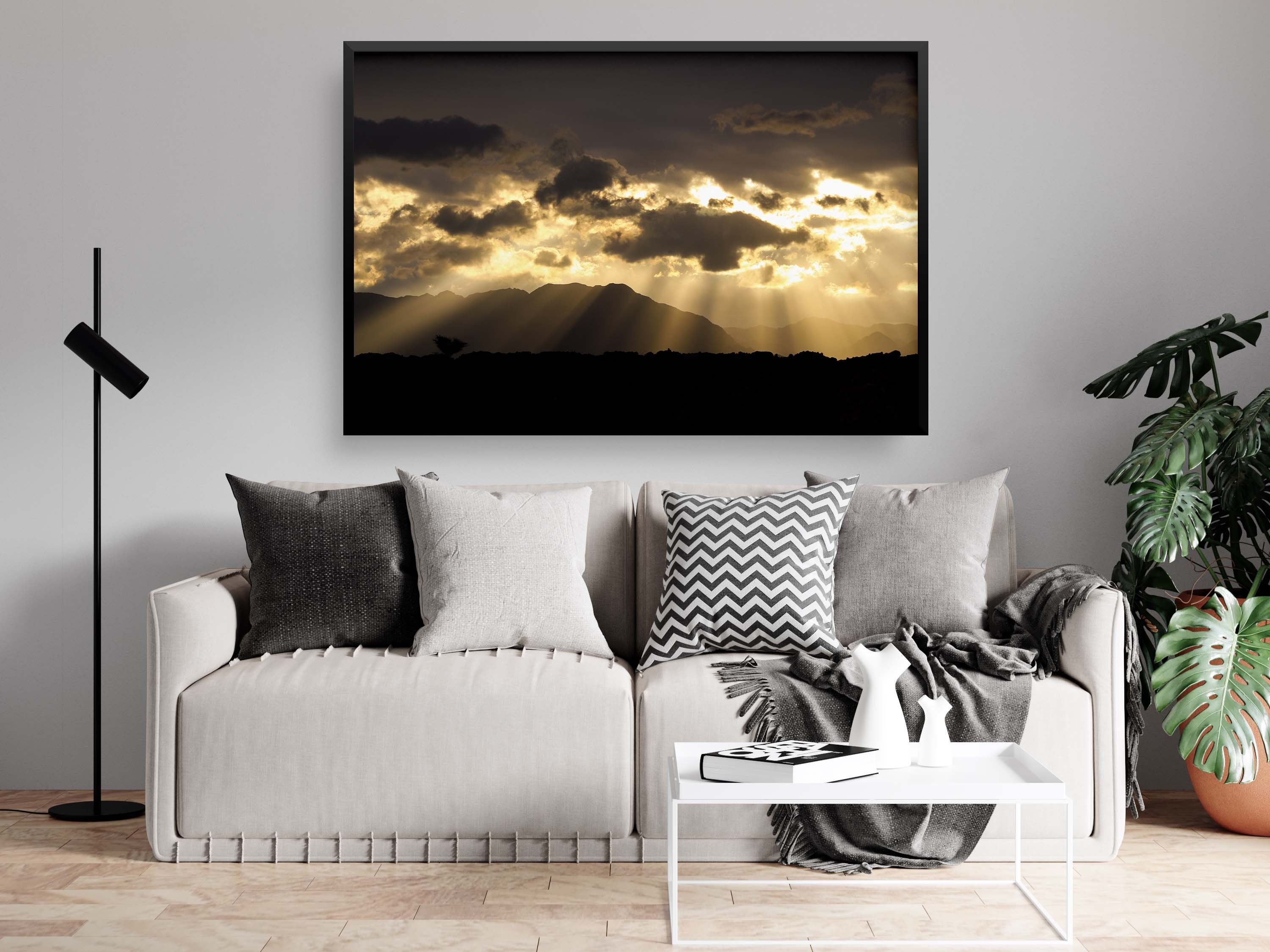 Dramatic Sky and Israeli Holy Land Desert Mountains Sunrise Landscape