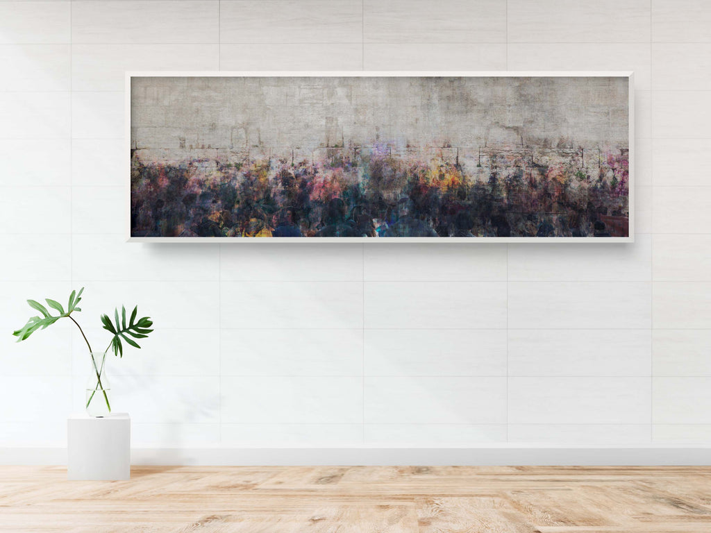 Panoramic Kotel Wall Art Painting Print - Jewish Prayers at the Western Wall - Kosel