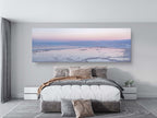Panoramic Holy Land Israeli Sunset Seascape with White Salt Sea Minerals — Dead Sea with Salt Sea Minerals