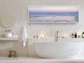 Panoramic Holy Land Israeli Sunset Seascape with White Salt Sea Minerals — Dead Sea with Salt Sea Minerals