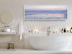 Panoramic Holy Land Israeli Sunset Seascape with White Salt Sea Minerals — Dead Sea with Salt Sea Minerals