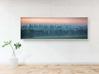 Holy Land Israeli Sunrise Panoramic Landscape: Green Field and Trees, Kibbutz Beeri