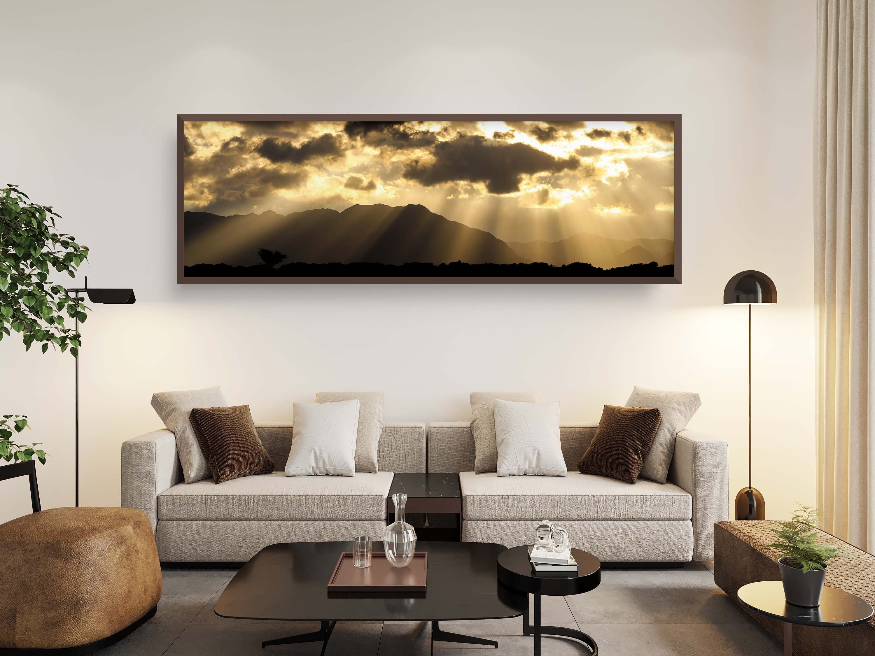 Dramatic Sky and Israeli Holy Land Desert Mountains Sunrise Landscape