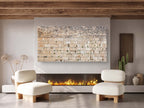 Extra Large Panoramic Kotel Western Wall with Green Vegetation